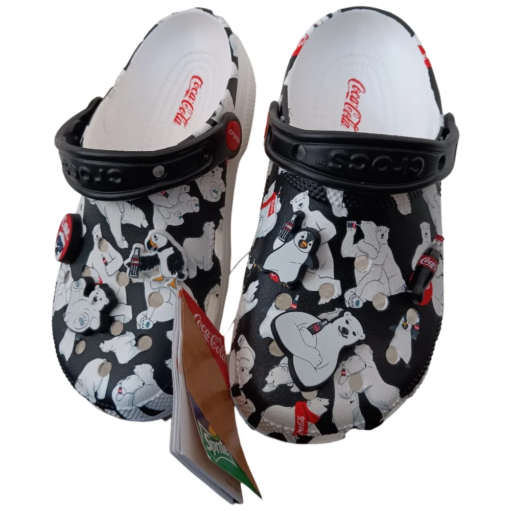 CROCS X Coca Cola Bear Collection Classic Clog Holiday NWT Size 7 Womens 5 Mens - Picture 9 of 11